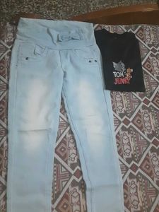 Girls Jeans And Tshirt Combo.. 🌹🌹