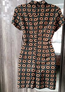 Vintage Patterned Mini Dress