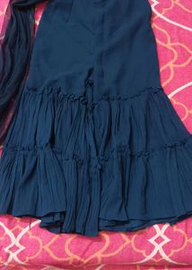 Elegant Teal Embellished Dress