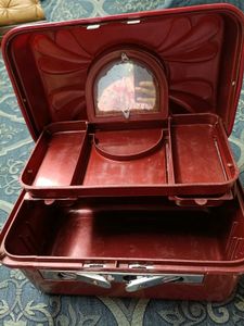 Vintage Maroon Vanity Box