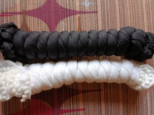 White And Black Duppata Available
