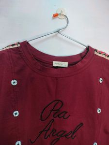 Maroon Crop Tshirt