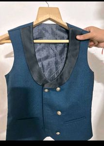 Blue Dress Vest Suit For Boys