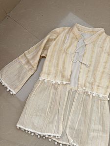 Embroidered Ethnic Crop Top with shrug