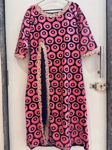 Pink &amp; Navy Kurta