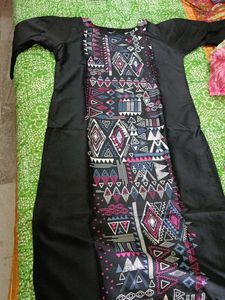 Elegant Black Printed Kurta
