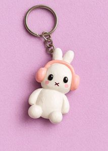 handmade clay miffy charm keychain cute