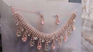 Sparkling Pink & Crystal Jewelry Set
