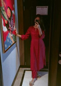 Red Kurti Pant Set