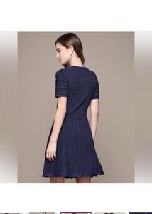 Label Ritu Kumar Blue Solid Dress
