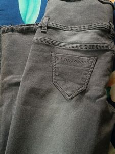 High Waist Jeans With Rough Size 30