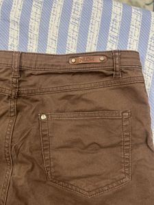 Brown Denim Shorts