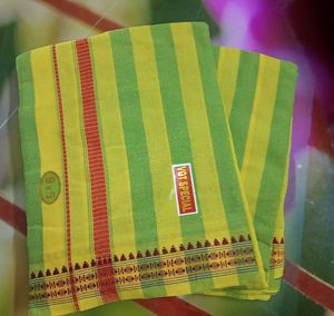 Handloom Fabric Cotton Dhoti Jode ,Any One