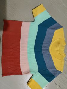Rainbow Knitted Top