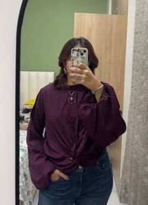 PLUSS Embellished High Neck Top