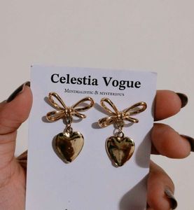 Bow & Heart Earrings