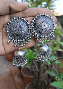 Set Of 6 Oxidized Earrings