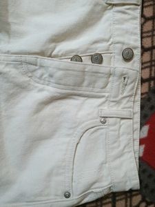 Off White Denim Skirt