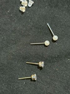 Earring Stud Set: Pearl &amp; Crystal