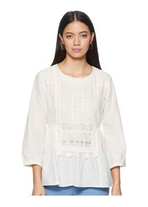 White Indo Western Kurti Top