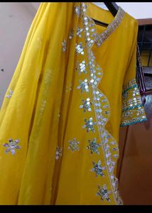 Yellow Embroidered Indian Suit