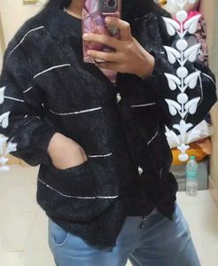 sweter black free size