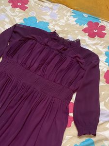 Combo Midi Length Frock With Belt