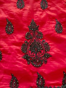 Red Embroidered Saree