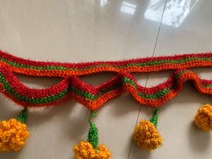 Handmade Crochet Marigold Garland