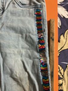 Cute Sequin Jeans