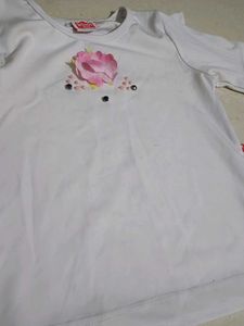 Cute Girls' Floral Overalls Set