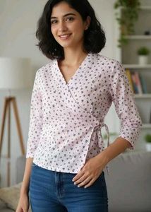 Floral Wrap Top