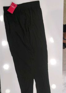 Lyra Black Kurti Pant Stretchable Upto Size 105cm