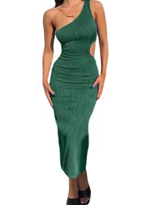 Green Cutout Midi Dress