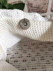 White Handbag Crochet Looks Pretty