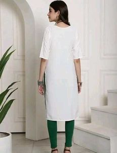 Elegant White Embroidered Kurta