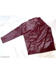 MAROON LEATHER JACKET