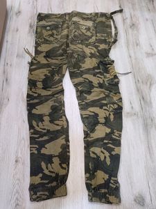 Army Colour Cargo Jeans (Waist 32) (E.89)