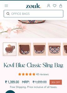 Kovil Blue Classic Sling Bag