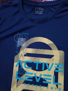Navy Graphic Print Active T-Shirt