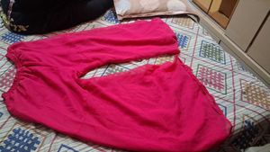 Embroidered Pink Kurta/Kurti pant garara