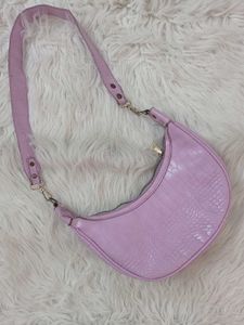 Lilac Croc Embossed Bag