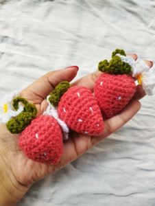 Crochet Strawberry Charms