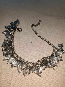 Silver Leaf Charm Bracelet