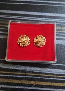 Gold Floral Earrings