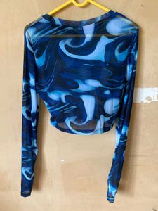 Abstract Print Fitted Top