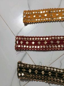 Set of 3 Mirror Work Waist Belts