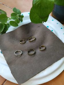Adjustable Boho Ring Set