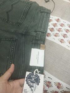 Stylish Olive Green Jeans