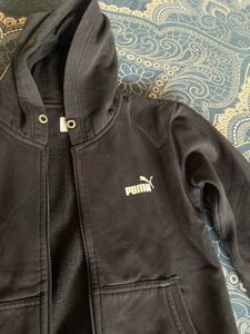 Puma Black Zip-Up Hoodie